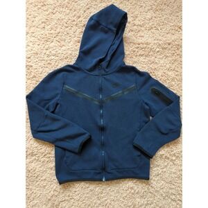 Nike Navy Blue Sports Athletic Zipper Hooded Jacket L‎